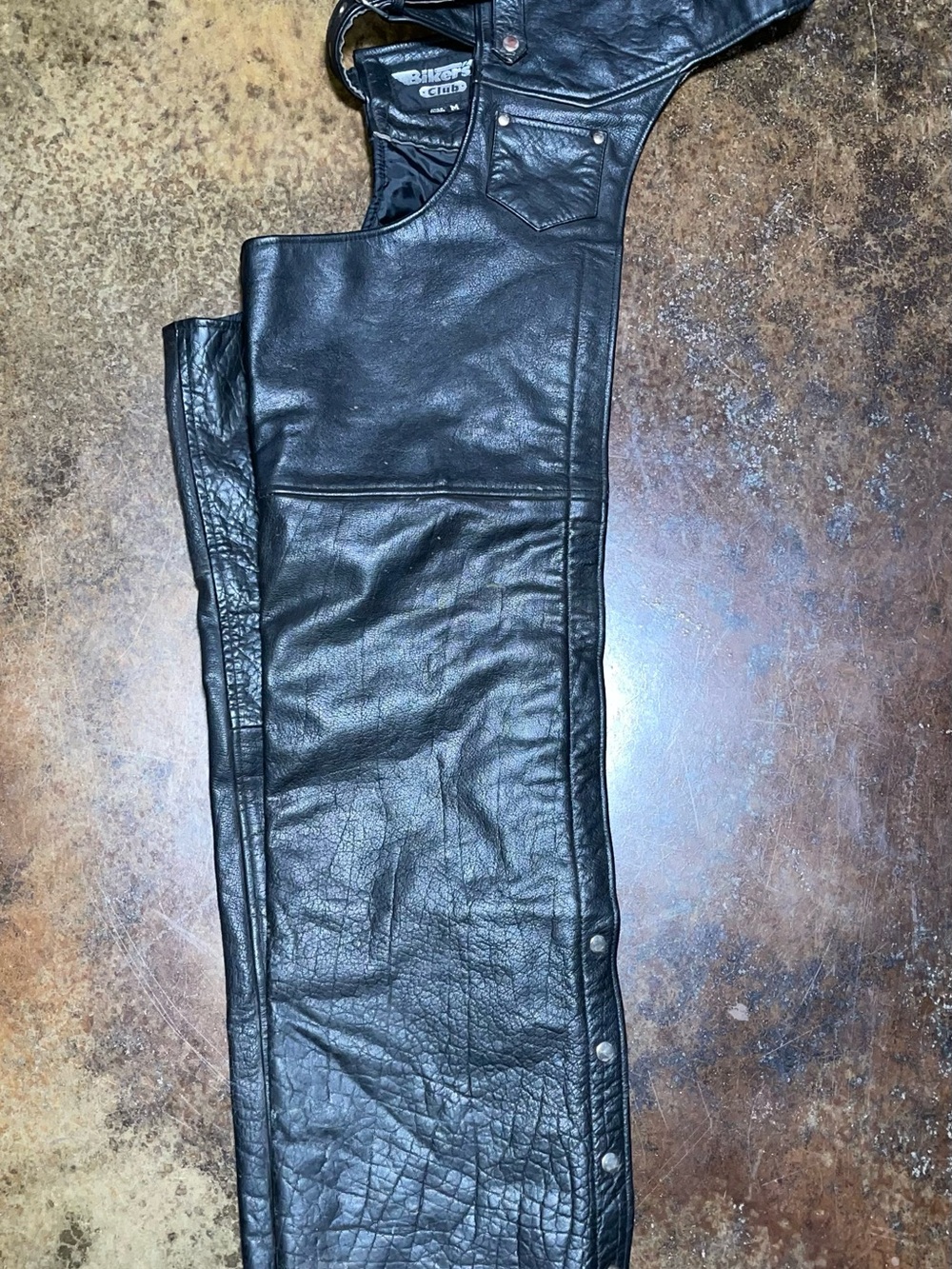 Men’s Biker’s Club Chaps 100% Leather